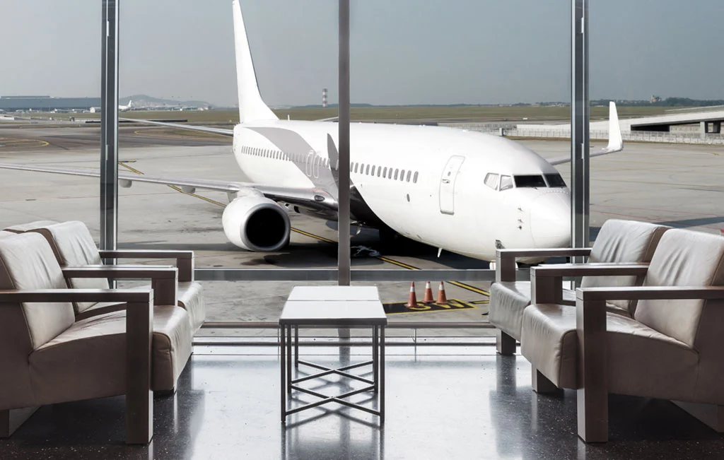Passenger plane at airport