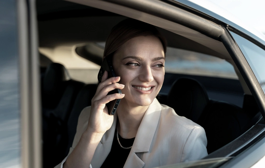 Person traveling through car service