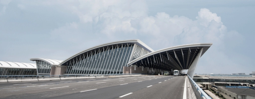 View of Pudong International Airport - Pick up point for shanghai pudong transfer